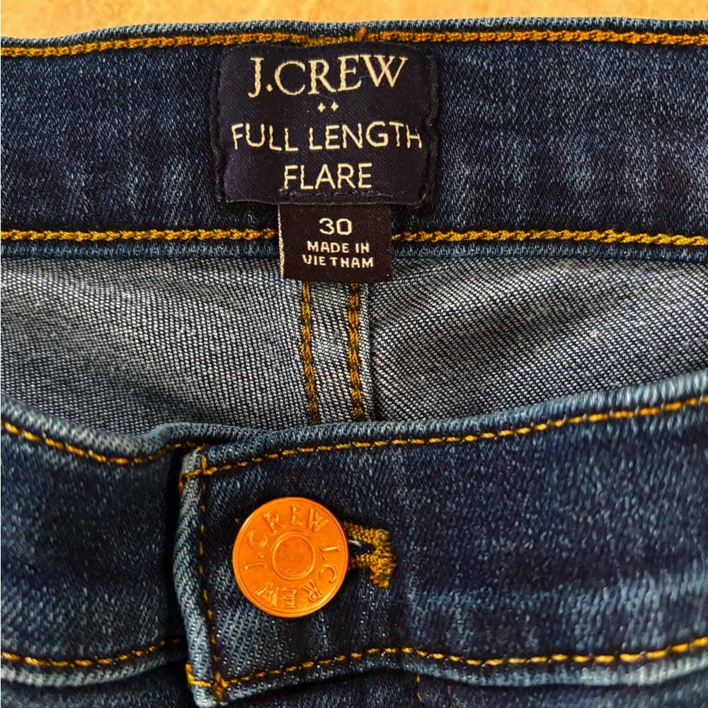 J. Crew Dark Wash Blue Flare Jeans - Picture 11 of 11